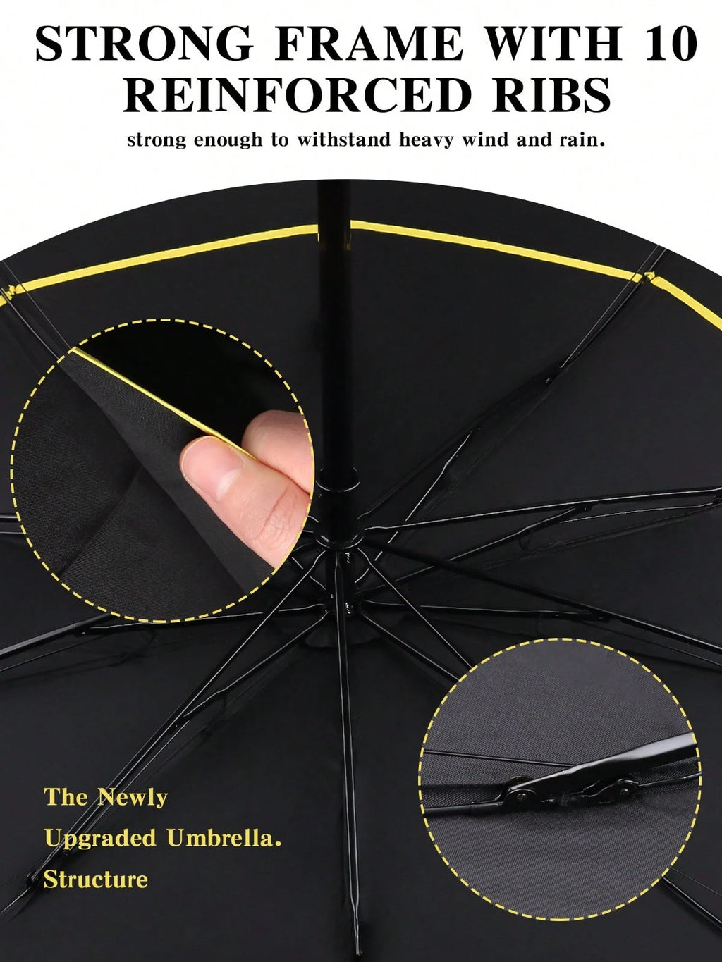 62 Inch Extra Oversize Golf Umbrella - Black