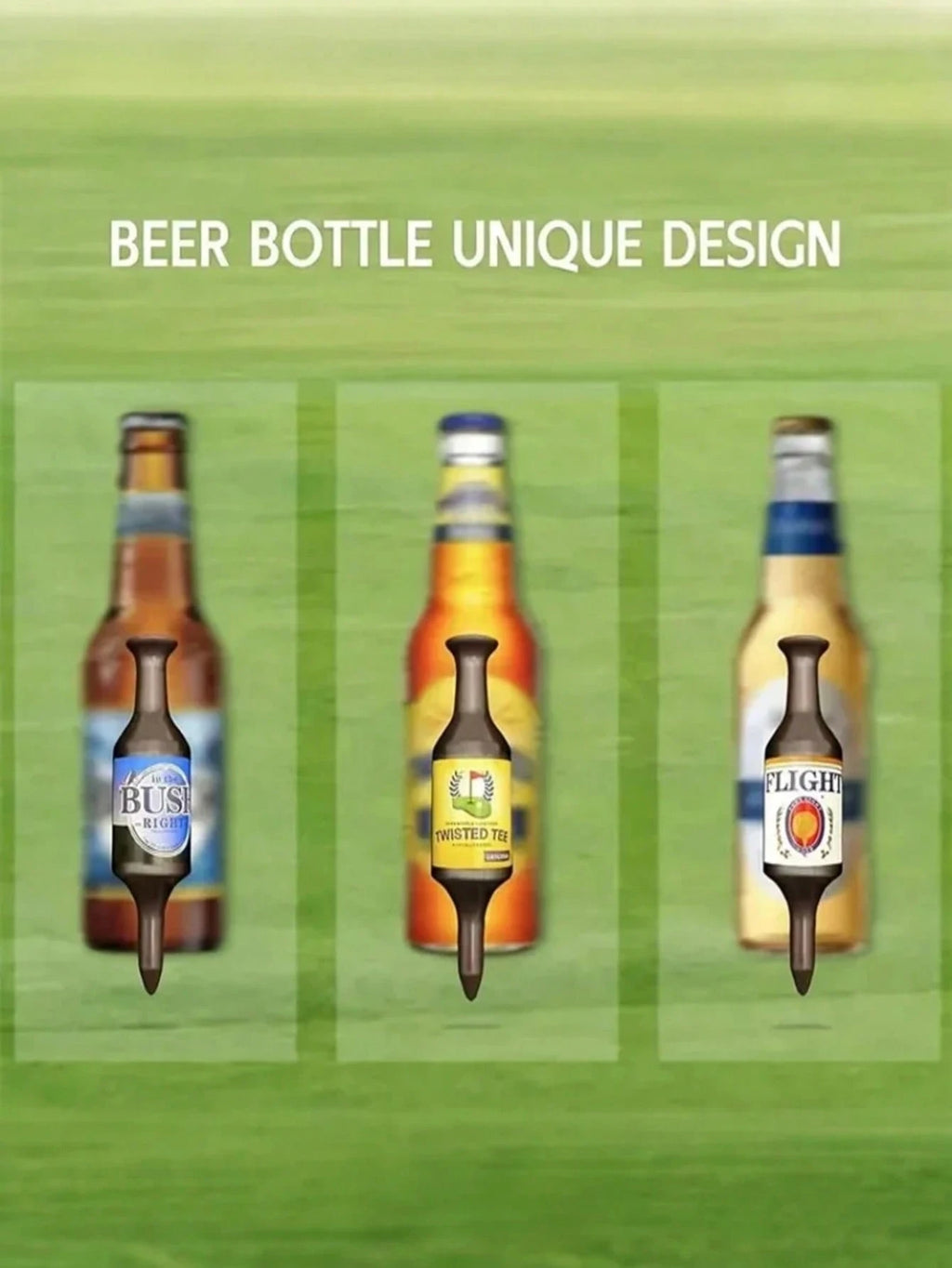 Beer Bottle Shaped Golf Tees