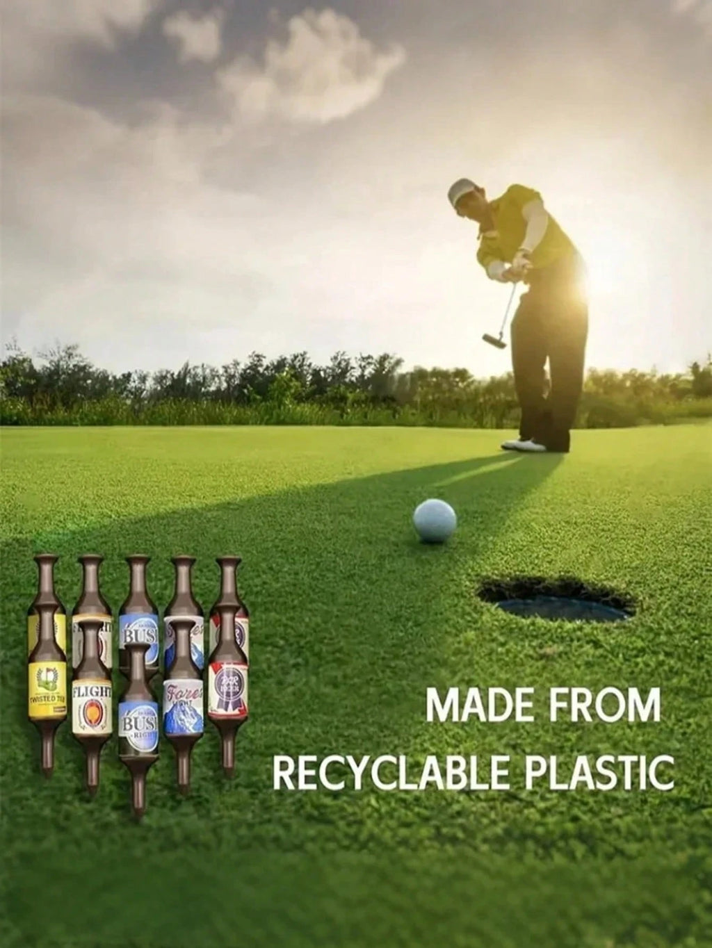 Beer Bottle Shaped Golf Tees