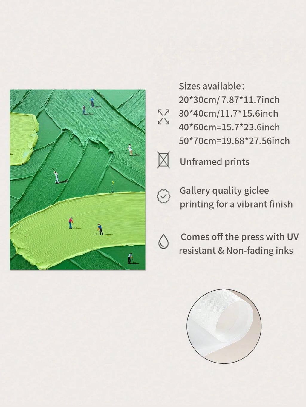 Textured Canvas Golf Wall Art