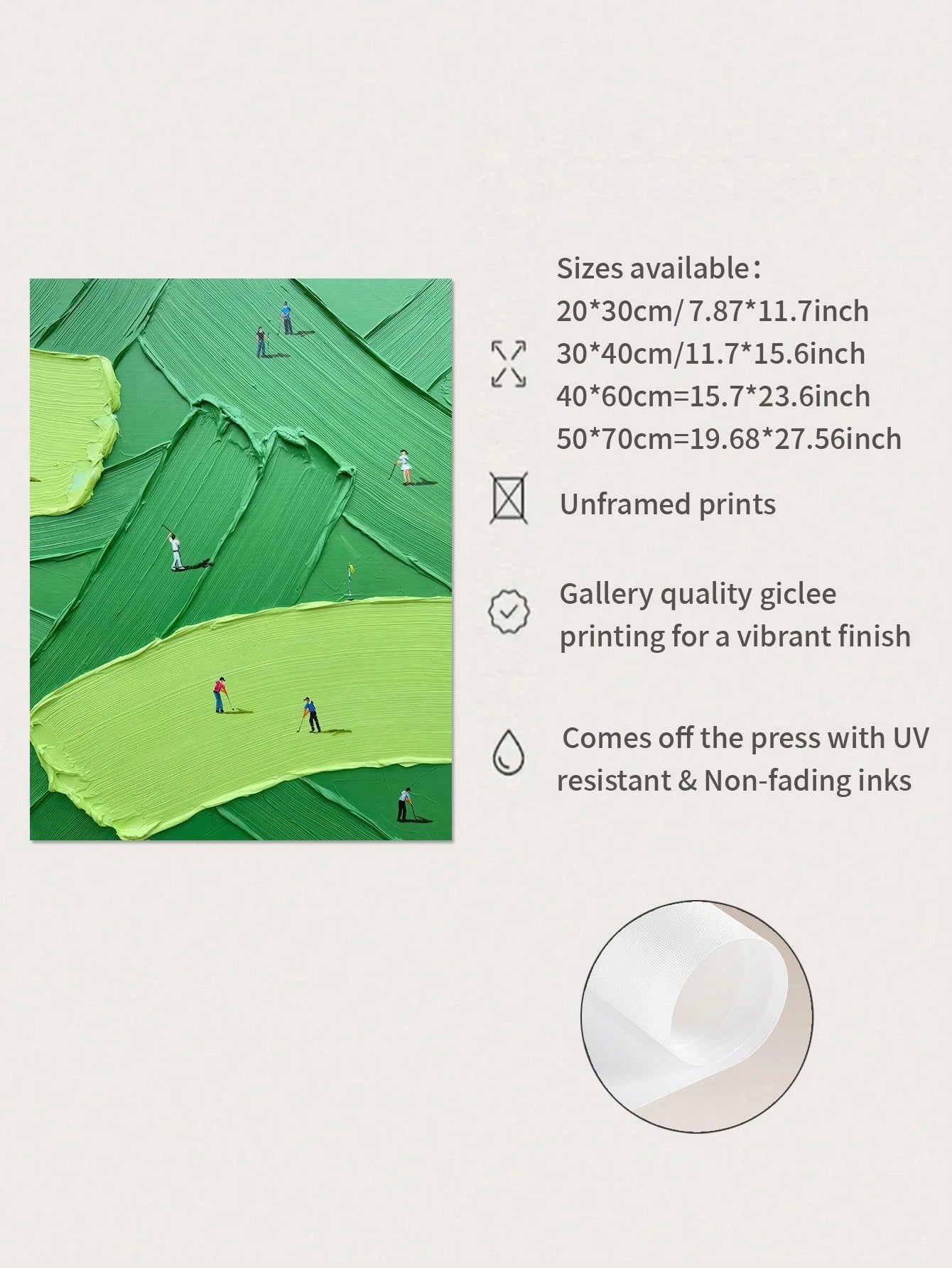 Textured Canvas Golf Wall Art